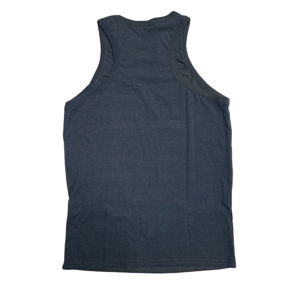 Missguided New With Tags fine rib racer vest in charcoal size 8 - Picture 8 of 16